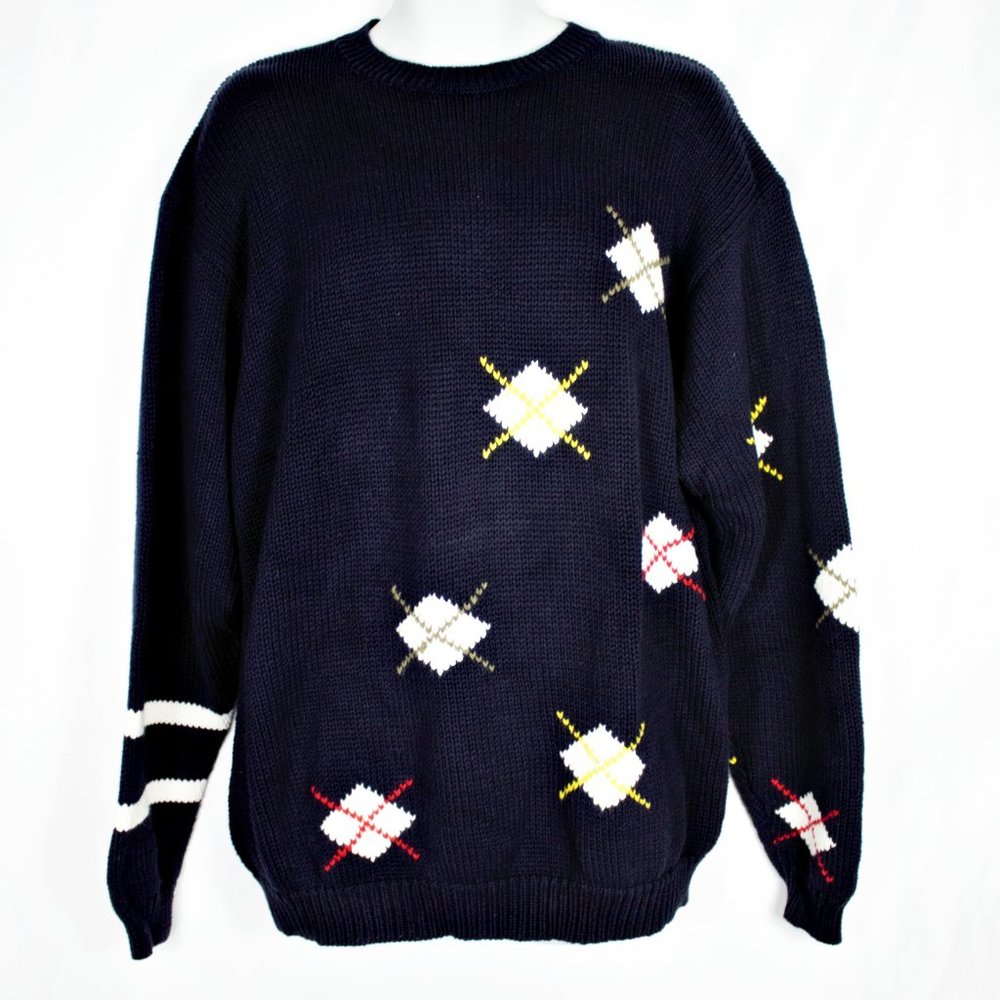 Merona Long Sleeve Dark Blue Sweather Color W